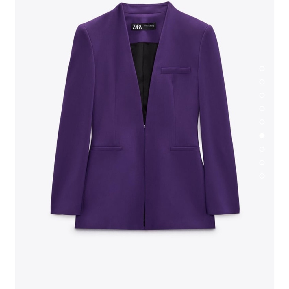 BRAND NEW LAPELLESS FITTED BLAZER PURPLE 8135/701